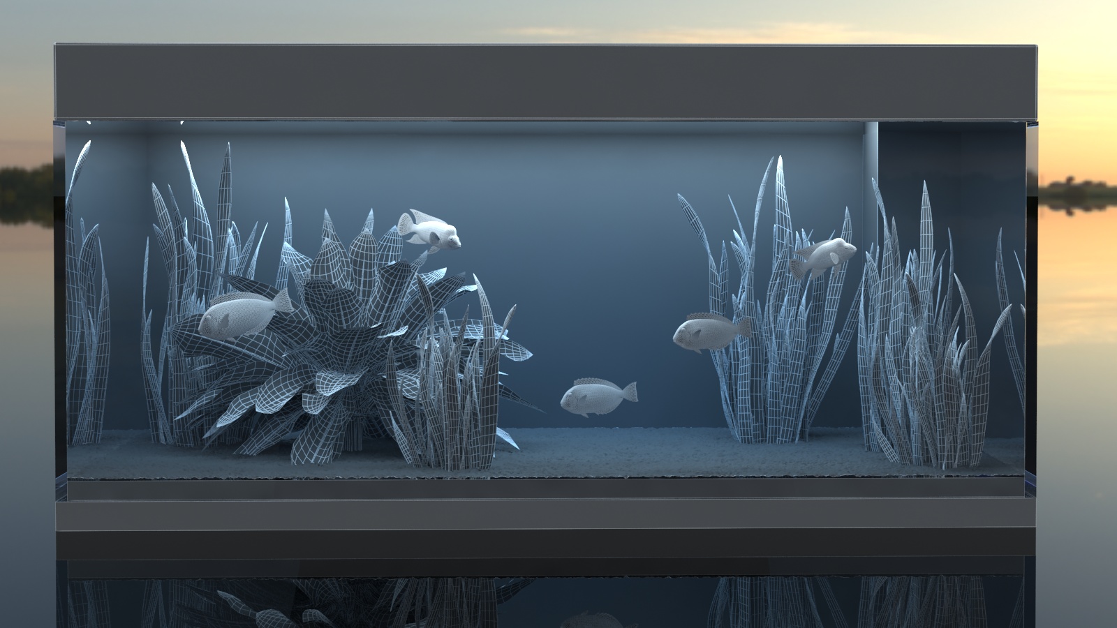 Rio 180 Acquario in 3d max vray 3.0 immagine