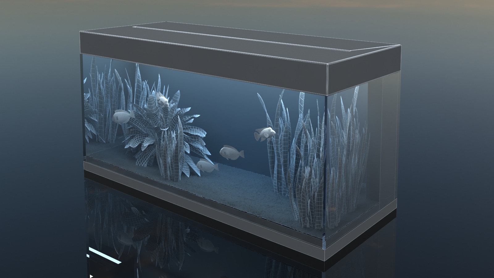 imagen de Acuario Rio 180 en 3d max vray 3.0