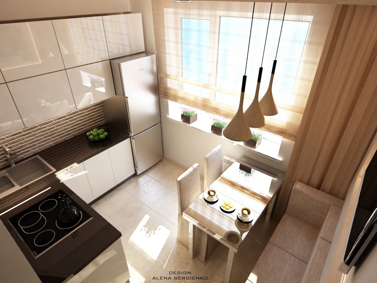 Cozinha pequena em 3d max vray imagem