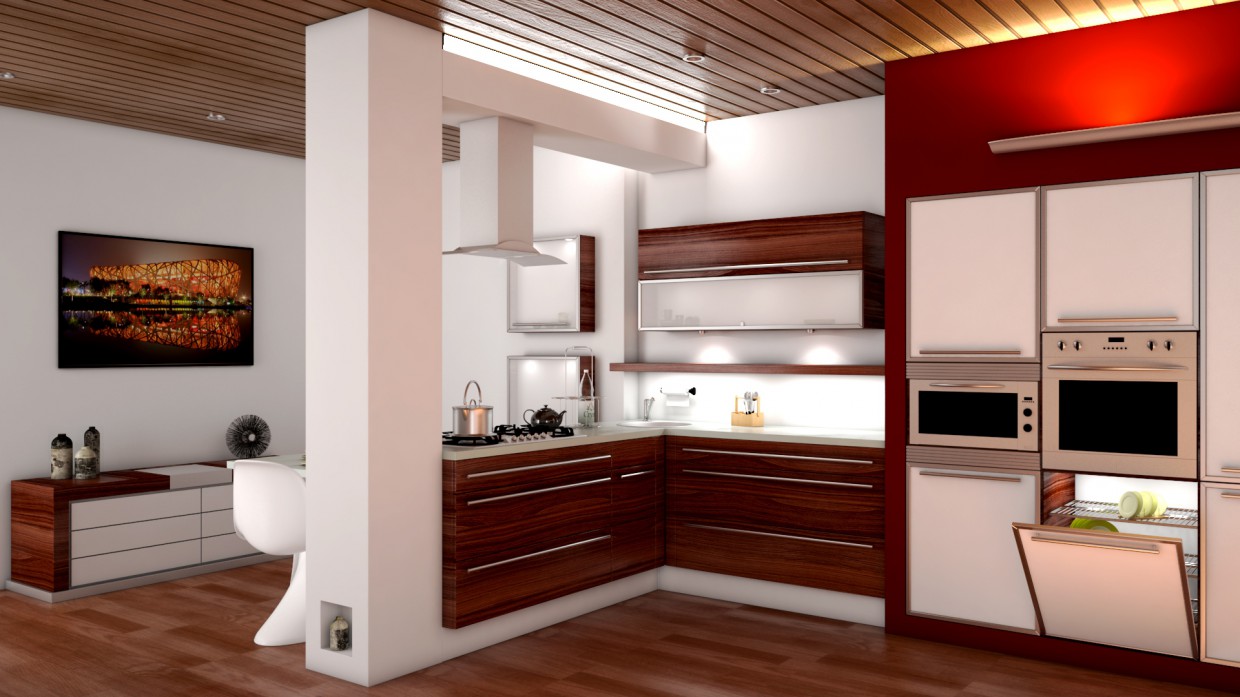 cucina in Maya vray 3.0 immagine