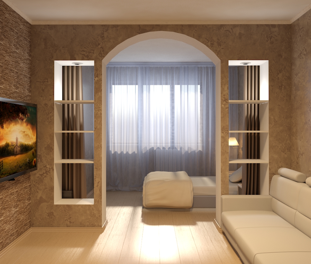 sala da letto (vista 2) in 3d max vray 2.5 immagine