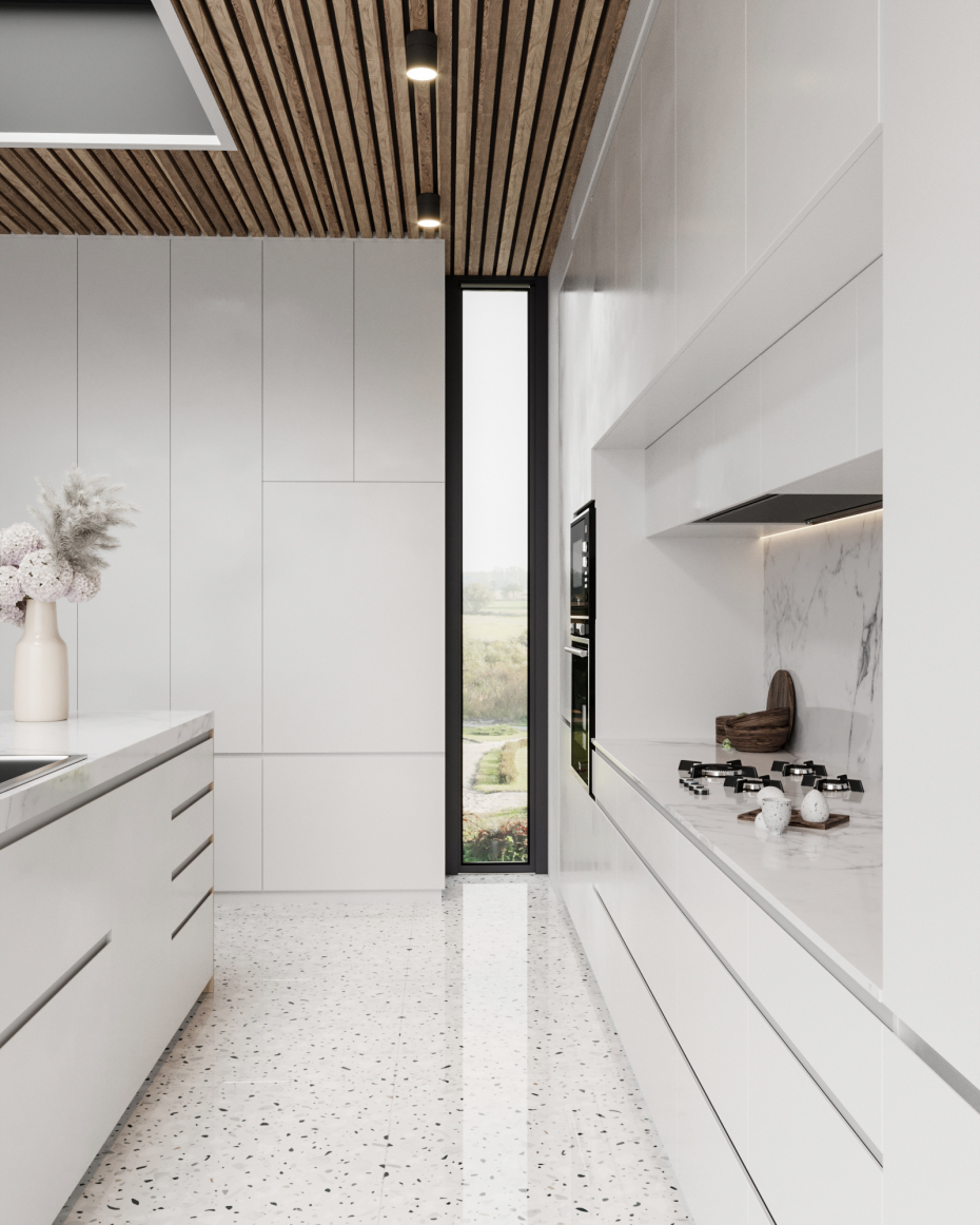 Cucina moderna in 3d max corona render immagine