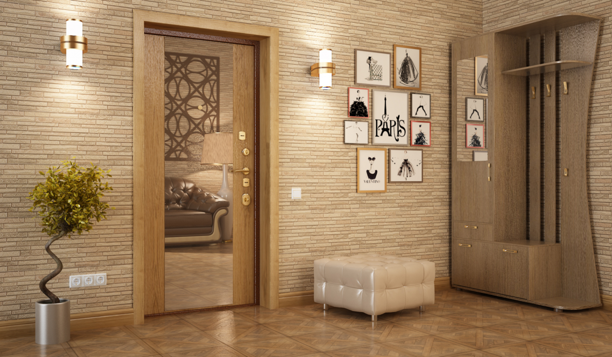 hallway in 3d max vray 2.0 image