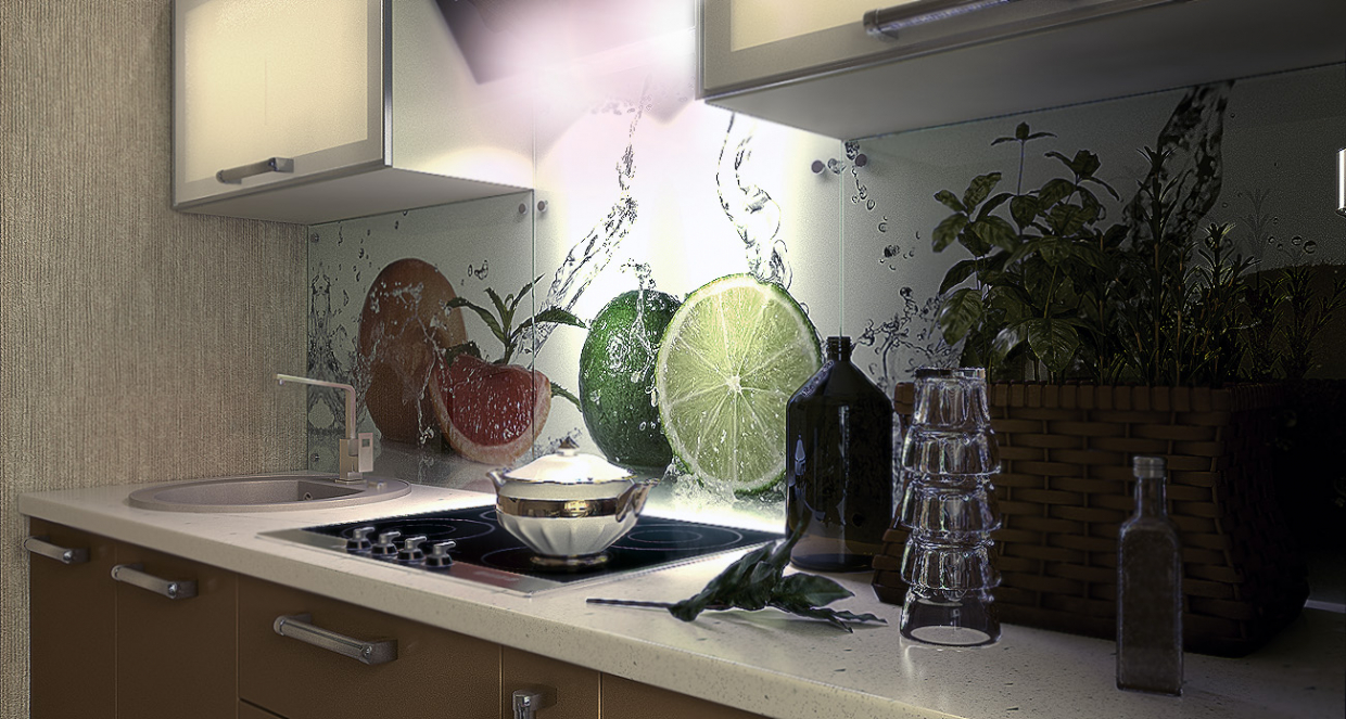 the usual kitchen in the usual Piterskaya odnushku. in 3d max vray 2.5 image