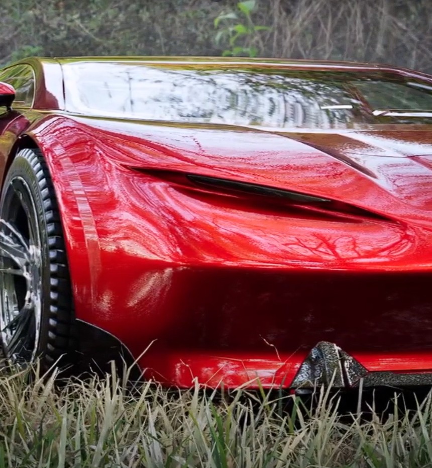 Voiture sous la pluie dans 3d max Other image