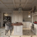 Cucina + soggiorno in 3d max corona render immagine