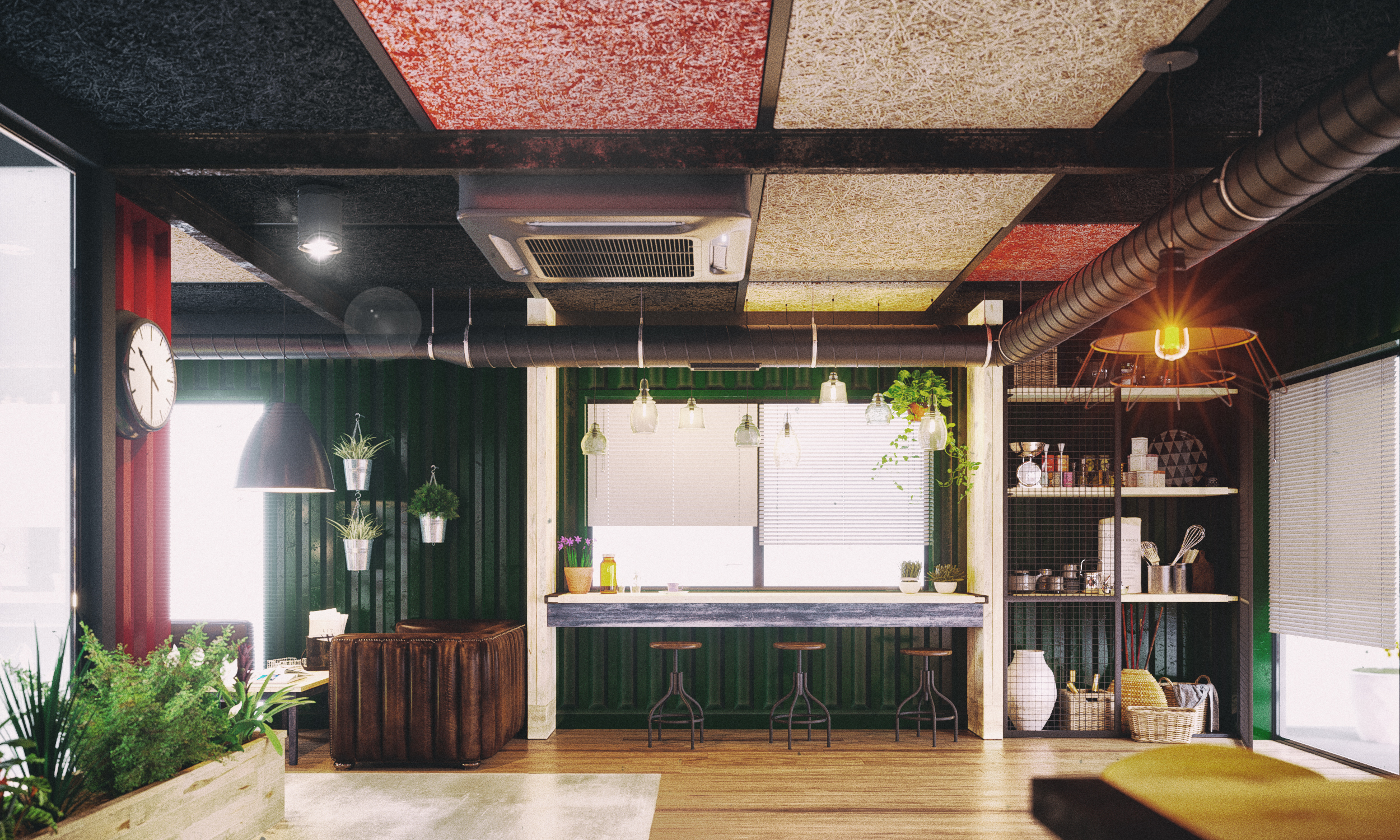 cuisine bureau dans 3d max corona render image