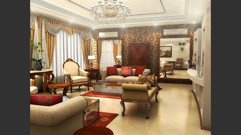 Drawing Room in 3d max vray 2.0 image