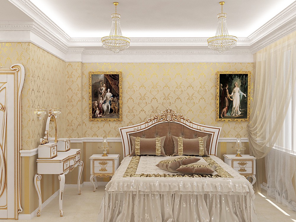 Schlafzimmer in 3d max vray Bild