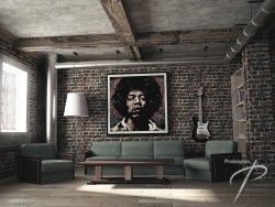 Sala de visitas em um estilo loft