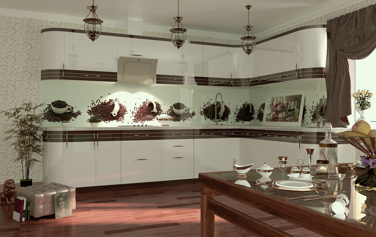 Cozinha em 3d max vray 2.5 imagem