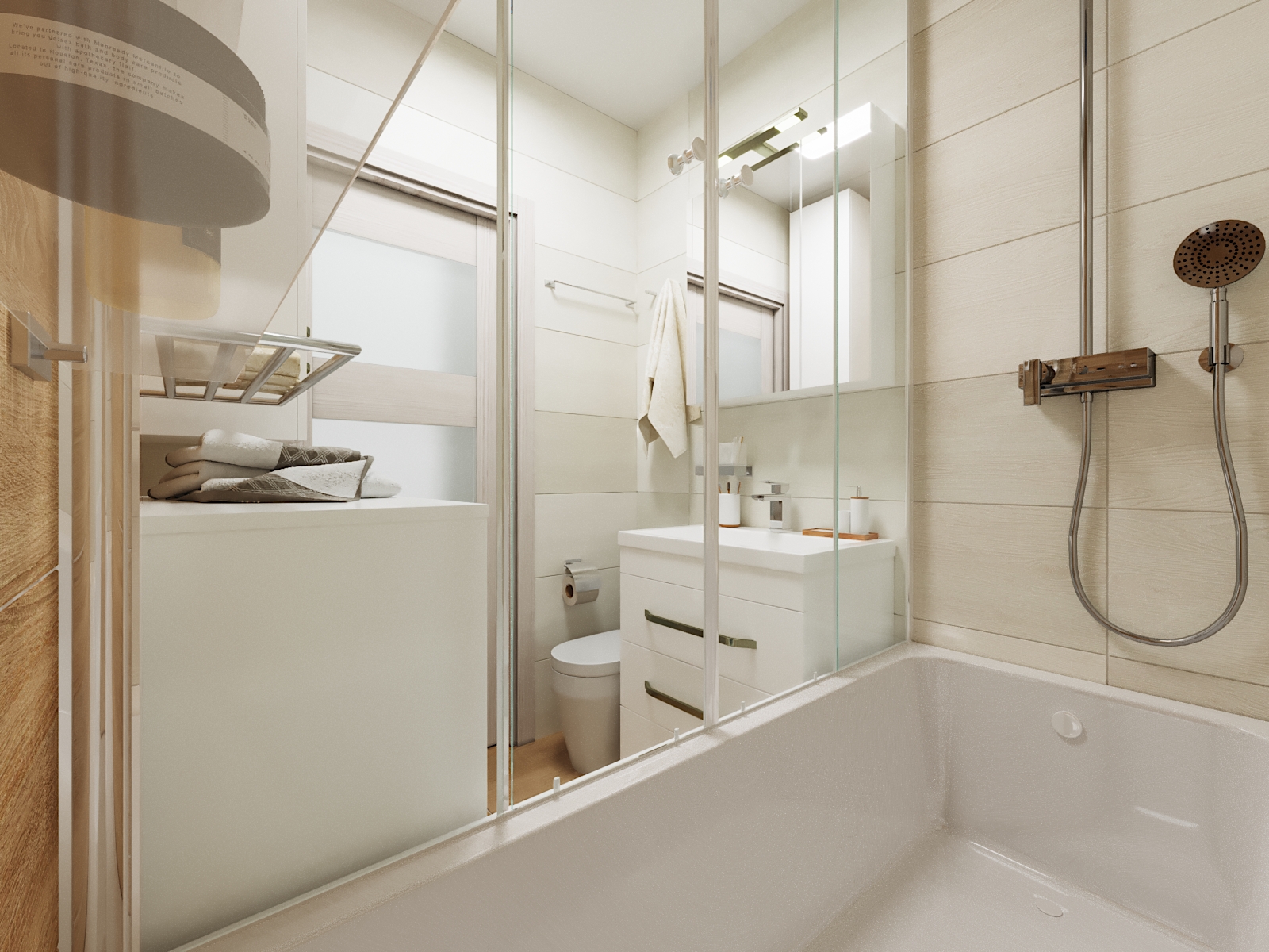 Piccolo bagno in 3d max corona render immagine