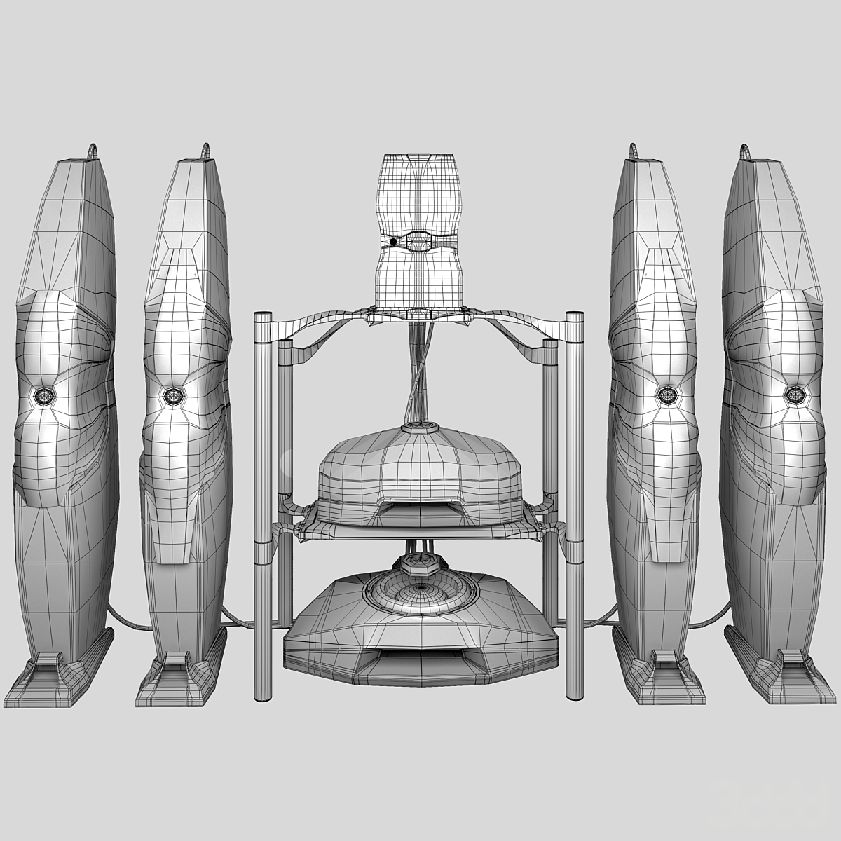 Sistema di altoparlanti (modello del mio progetto) in 3d max corona render immagine