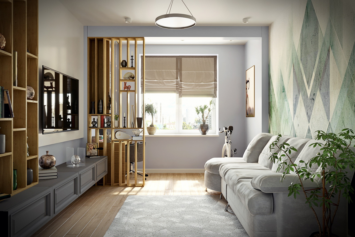 3D-Interior Visualization in 3d max corona render image