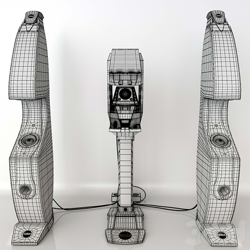 Hoparlör sistemi (tasarımımın modeli) in 3d max corona render resim