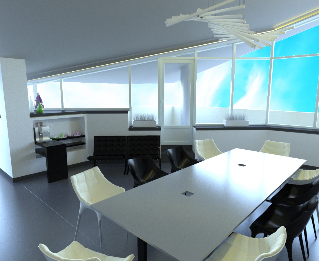 Ufficio in 3d max corona render immagine