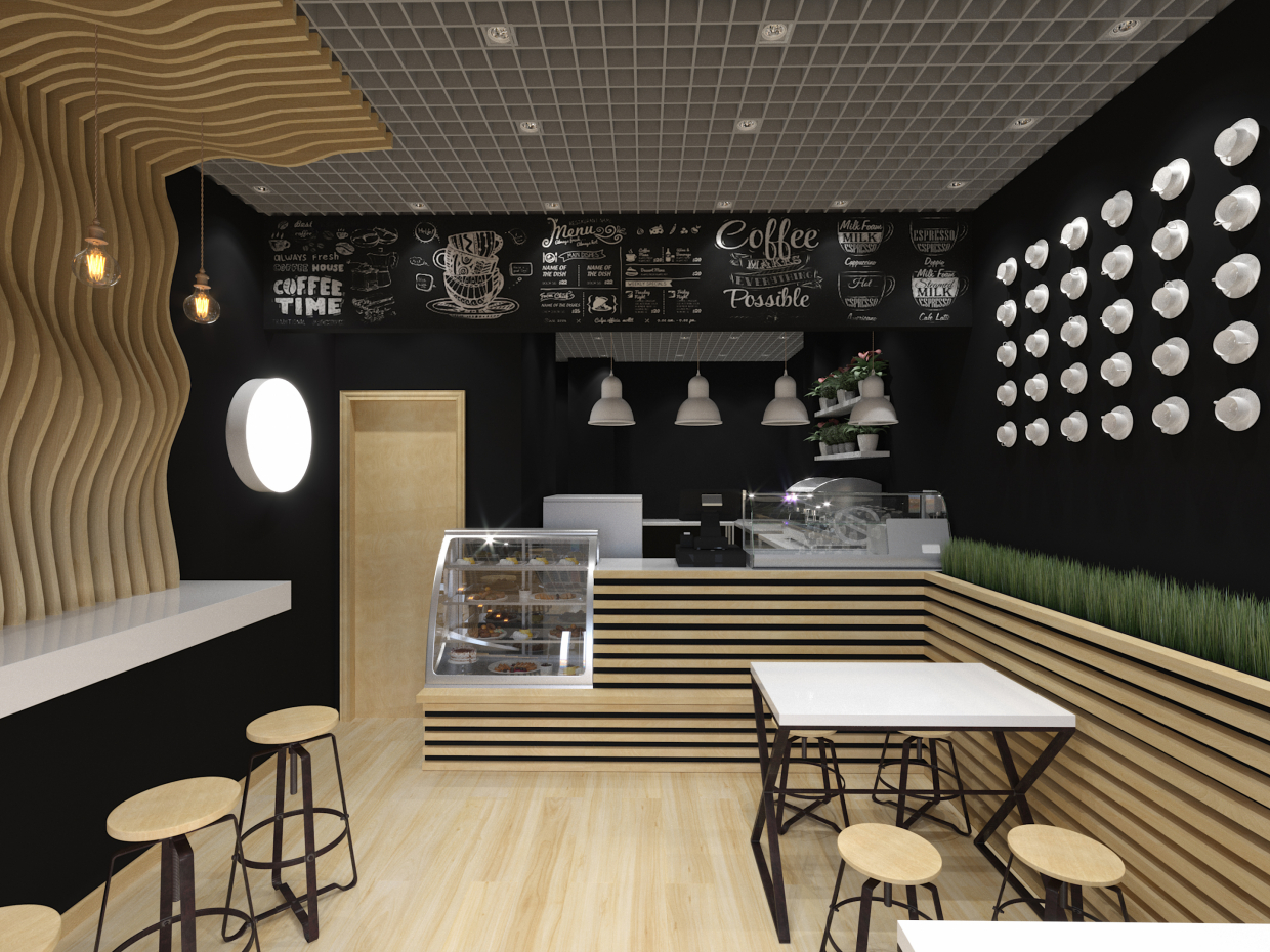 Fixer Cofe dans 3d max corona render image