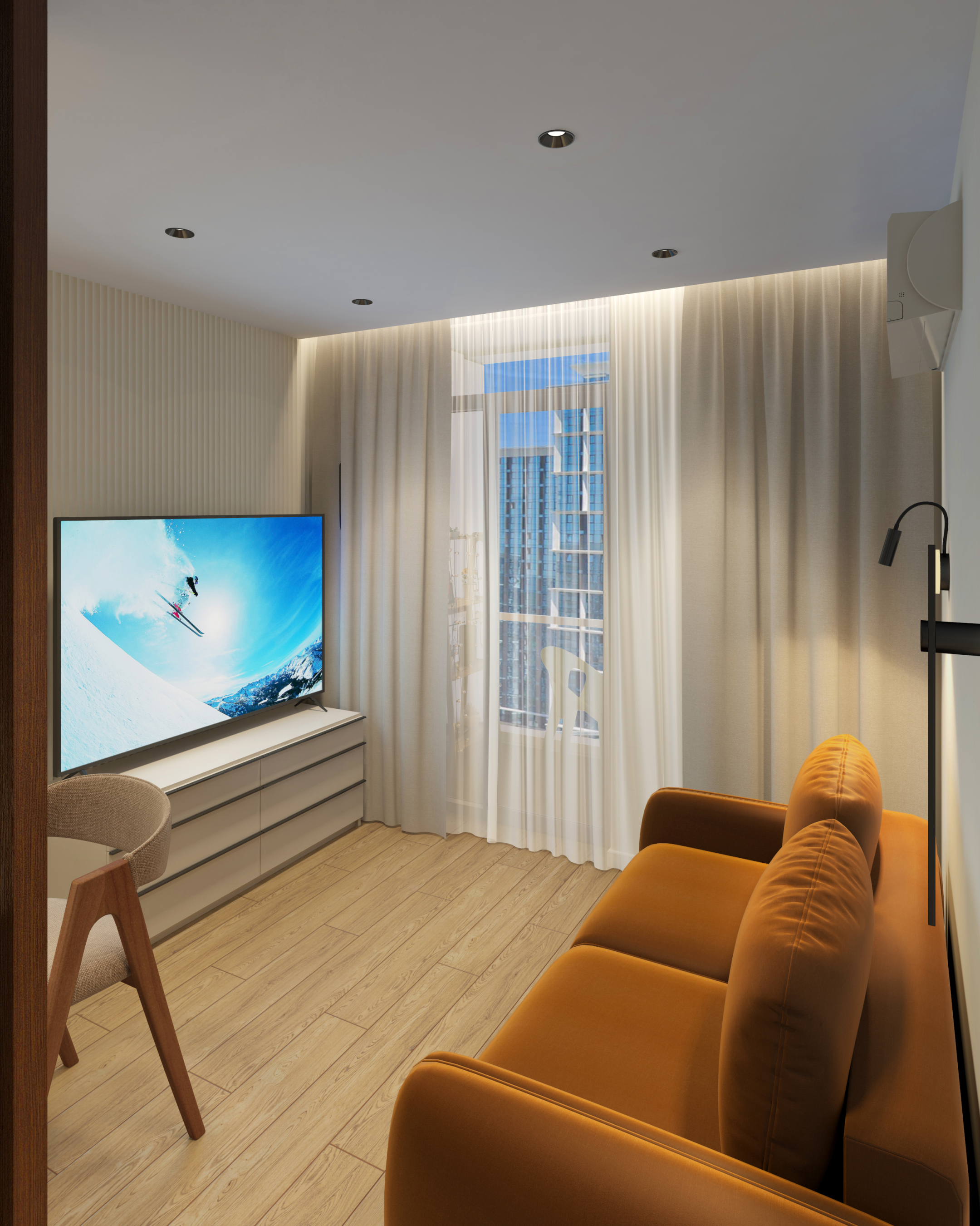 Apartamento de um quarto em 3d max vray 3.0 imagem