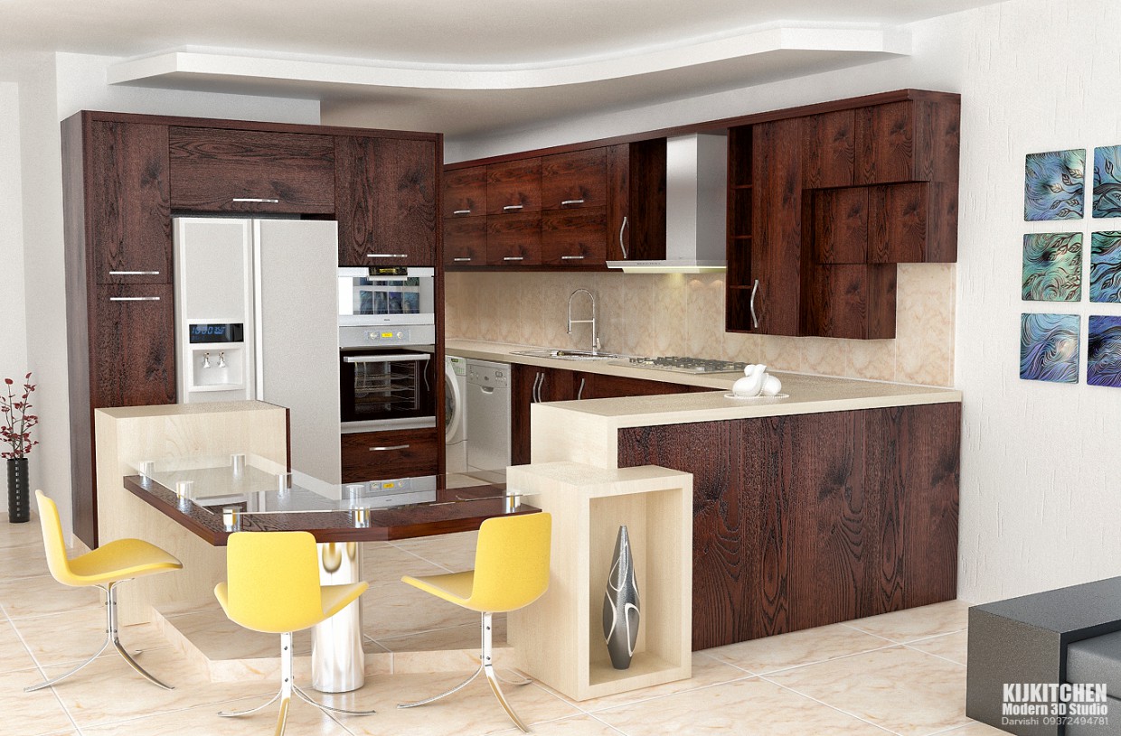 Cozinha em 3d max vray imagem