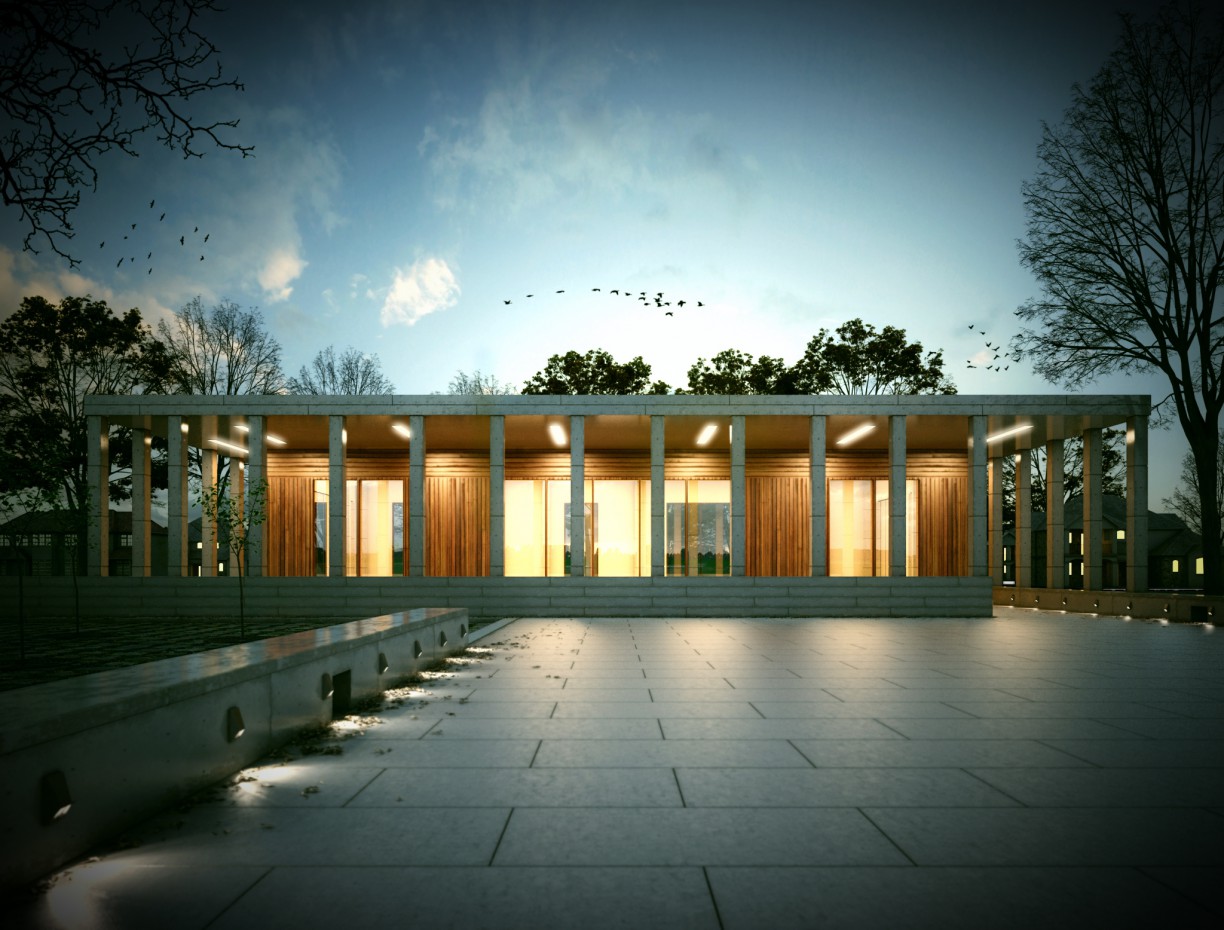 Literaturmusemumdeemoderne in 3d max vray image