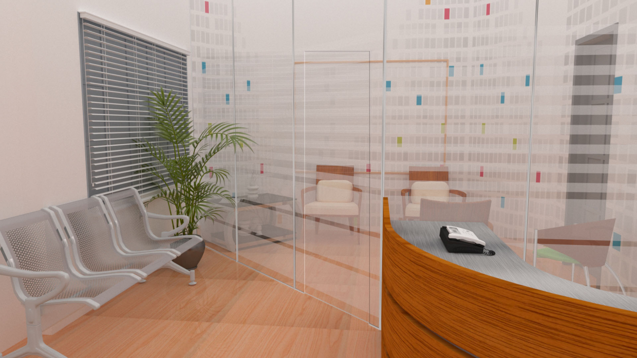 Reception in 3d max vray 2.0 image