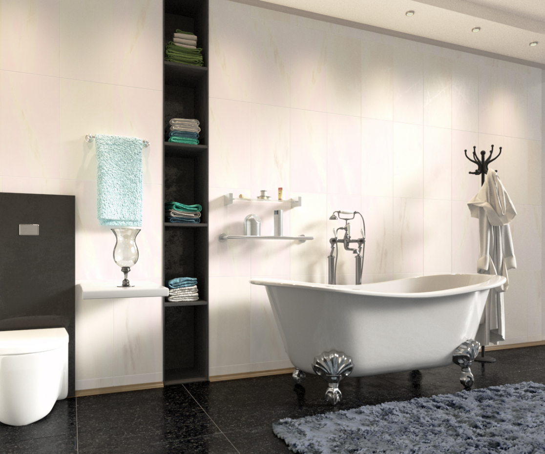 Banyo iç kompozisyon in 3d max corona render resim