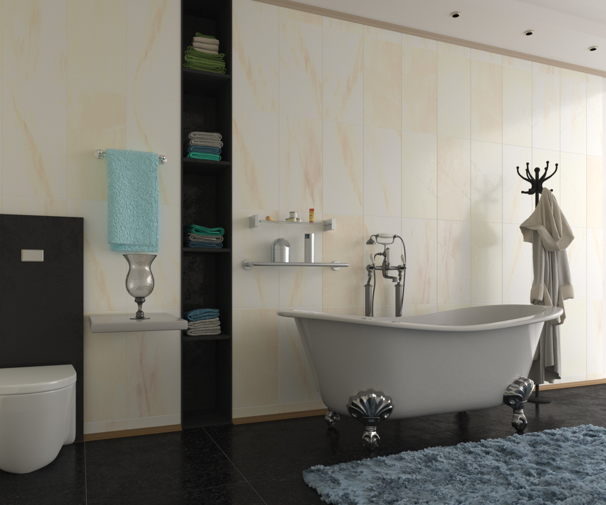 Bathroom Interior Composition в 3d max corona render изображение