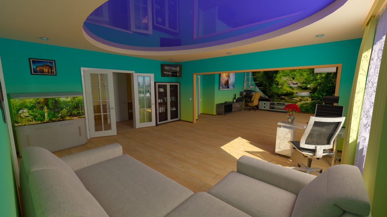 meu apartamento em 3d max vray 3.0 imagem