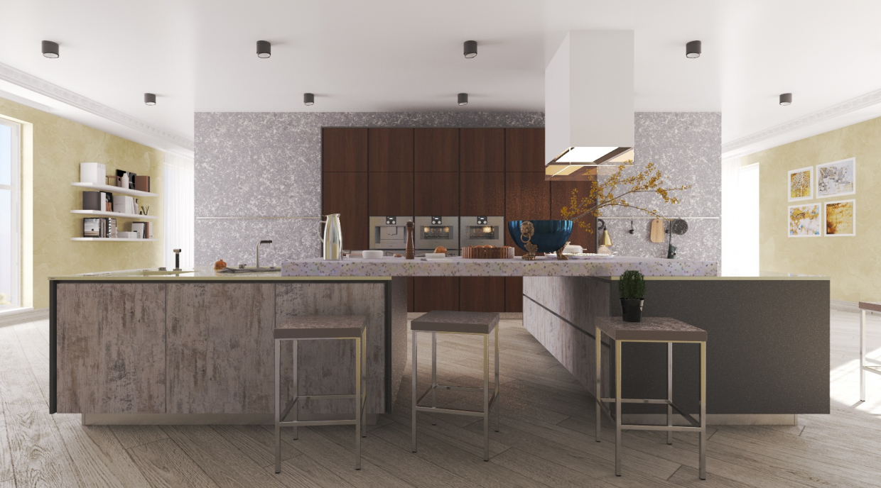 Modern Kitchen in 3d max vray 3.0 image