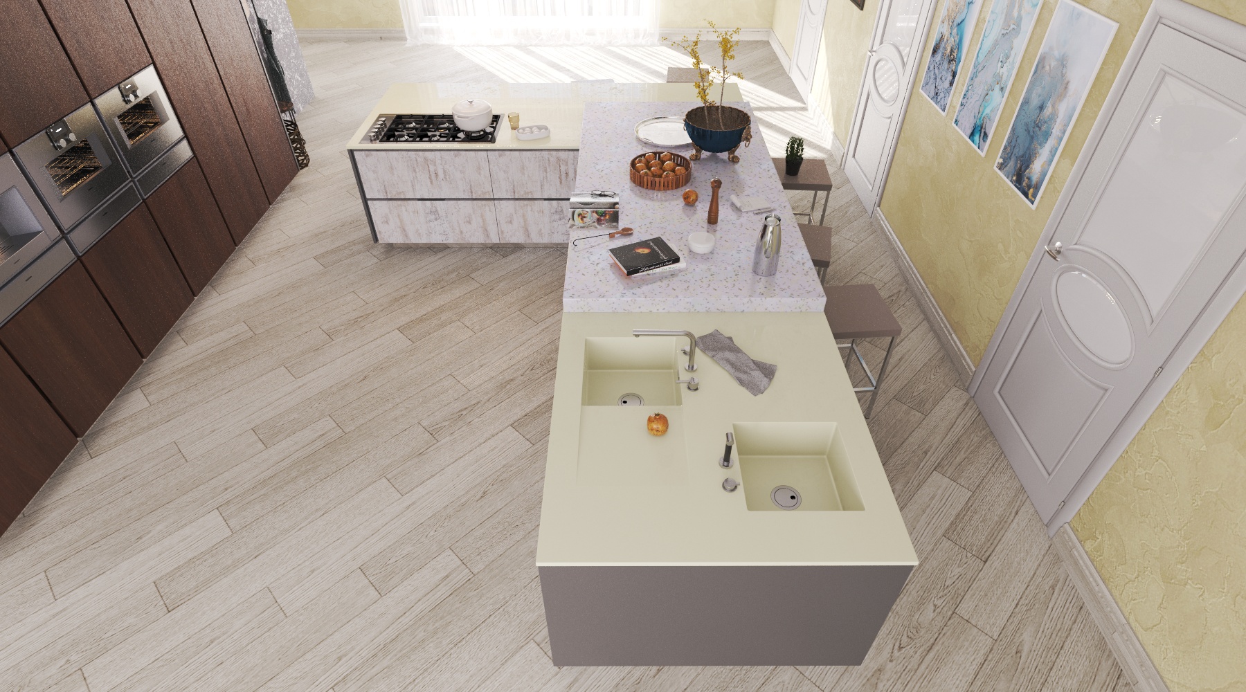 Modern Kitchen in 3d max vray 3.0 image