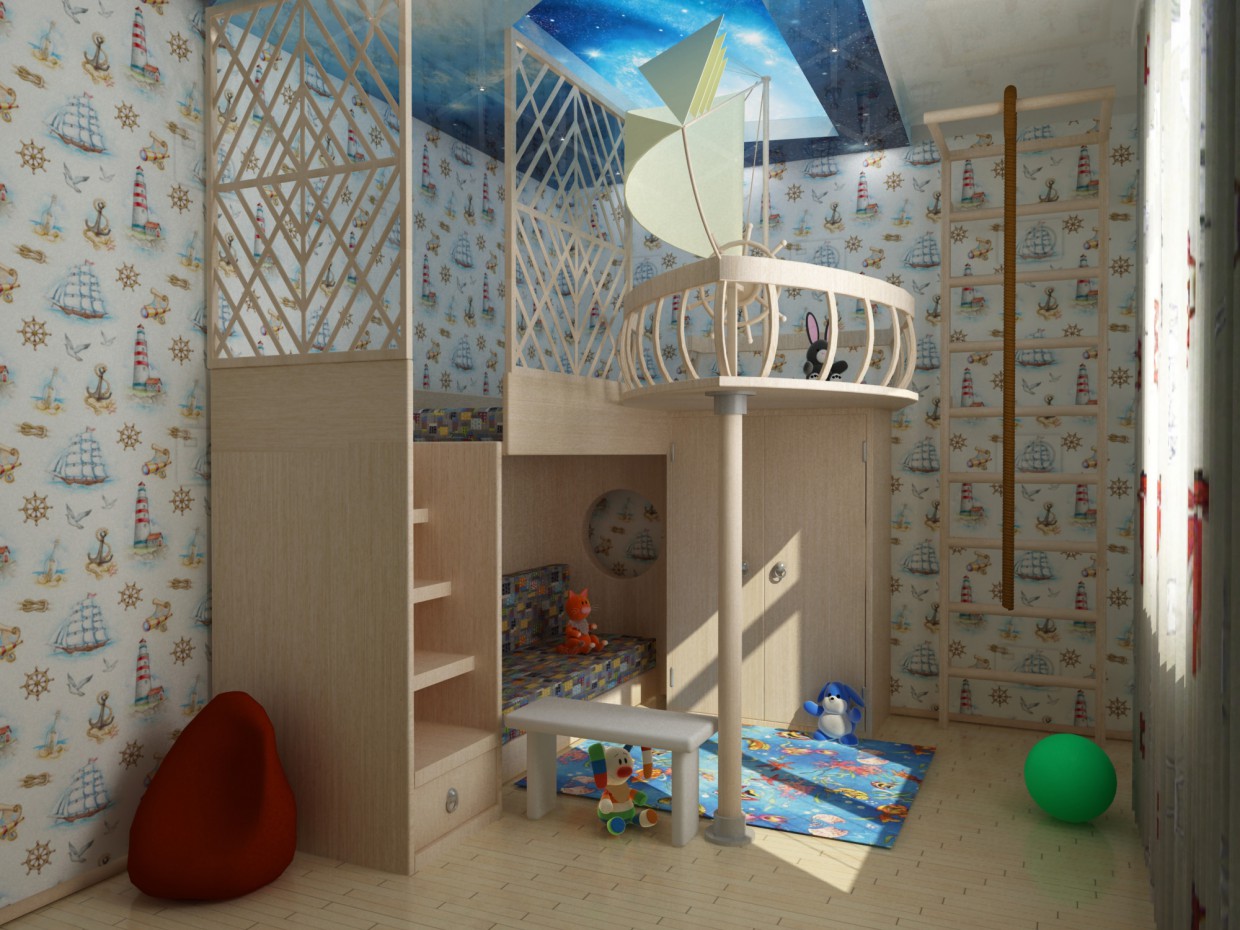 Kindergarten in 3d max vray Bild