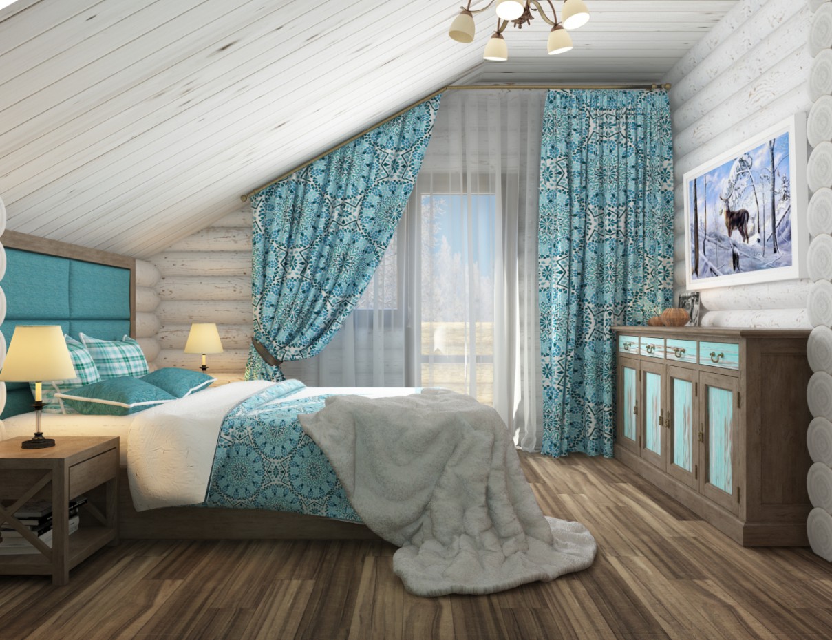 Schlafzimmer Chalet-Stil! in 3d max vray 3.0 Bild