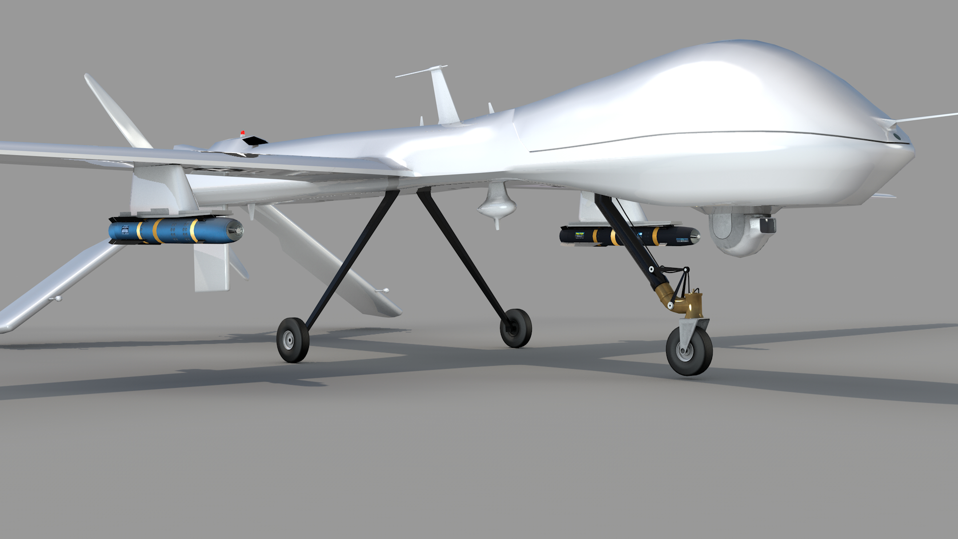 Drone predator mq1b 0011 in Cinema 4d Standard image