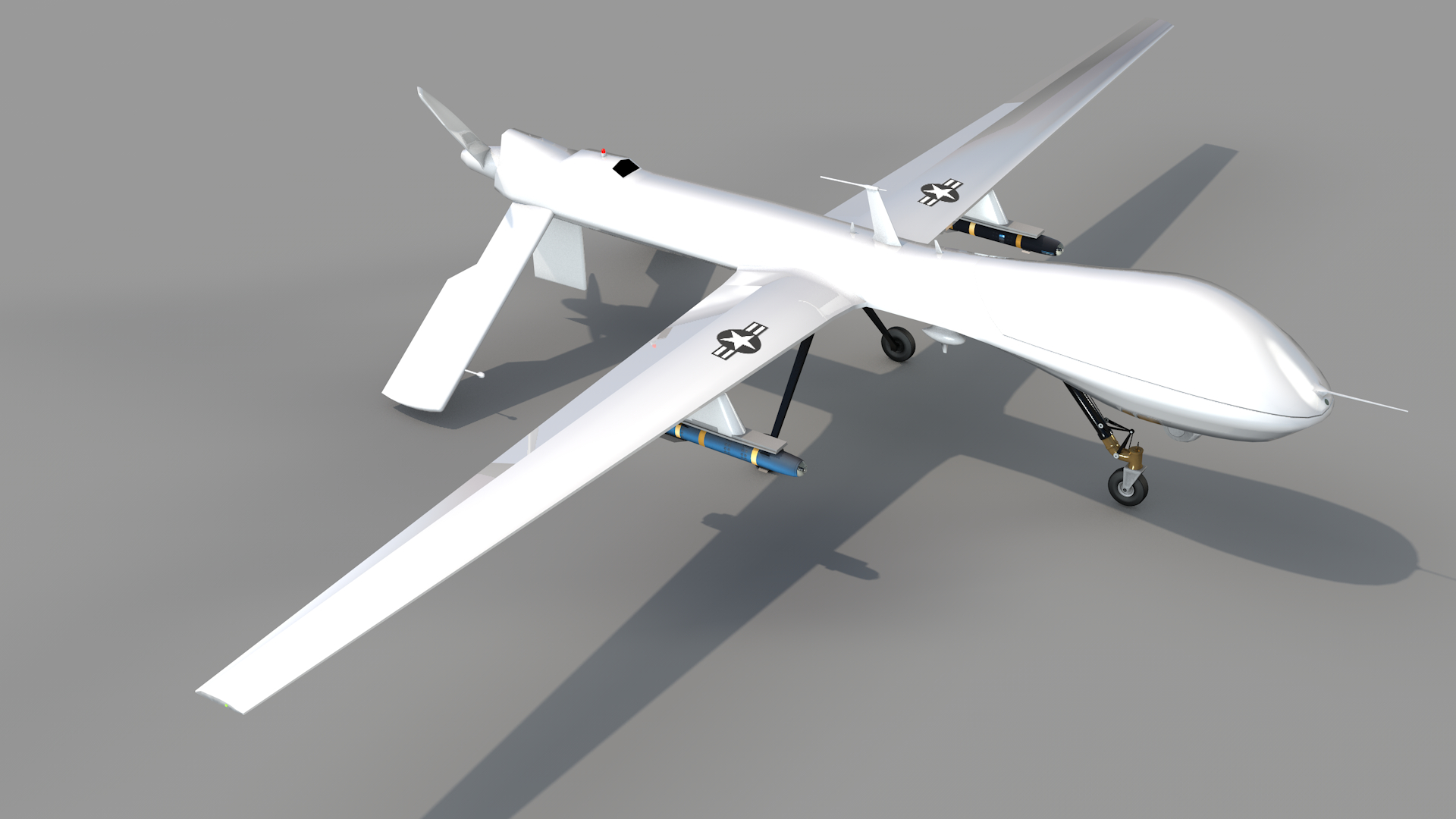 Drone predator mq1b 0011 in Cinema 4d Standard image