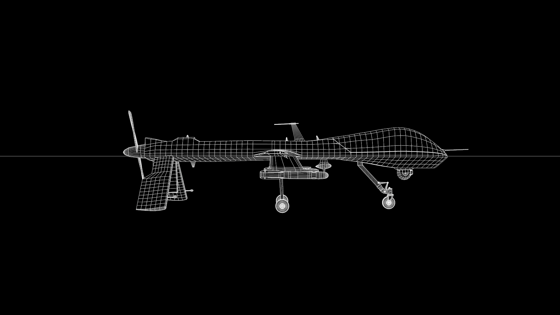 Drone predator mq1b 0011 in Cinema 4d Standard image