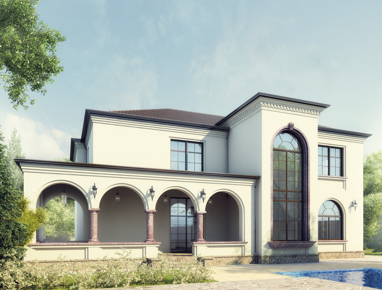 Villa in Baku. Mardakan. in 3d max vray image