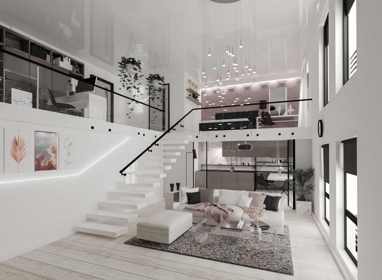 imagen de Apartamento duplex en 3d max corona render