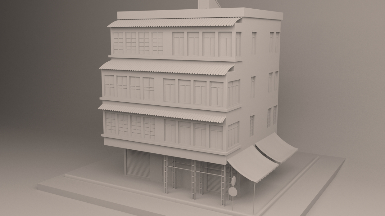 immeuble d'habitation dans 3d max vray 3.0 image