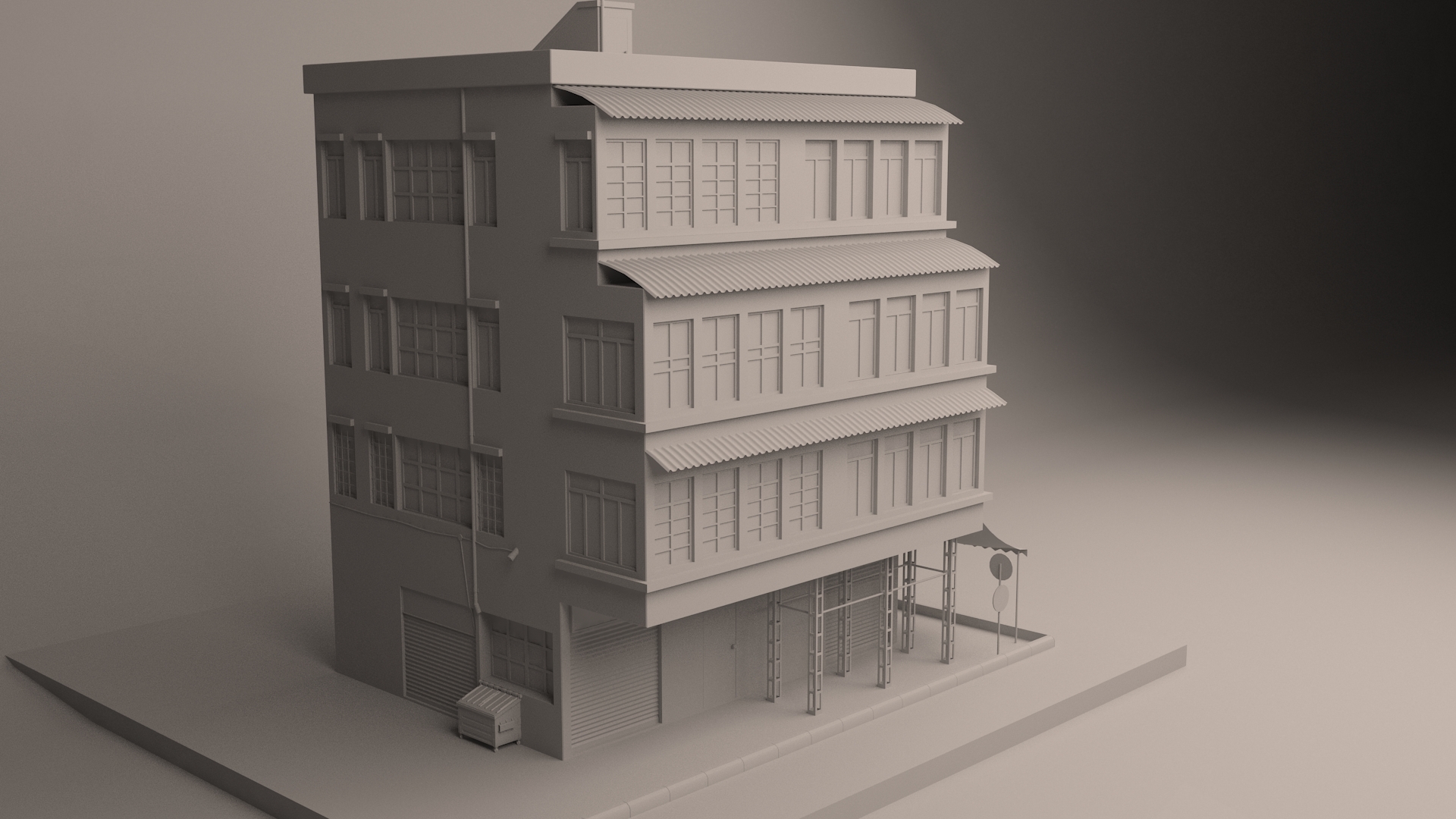 immeuble d'habitation dans 3d max vray 3.0 image