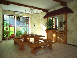 Sala da pranzo in casa in affitto