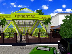 Facciata di un piccolo ristorante