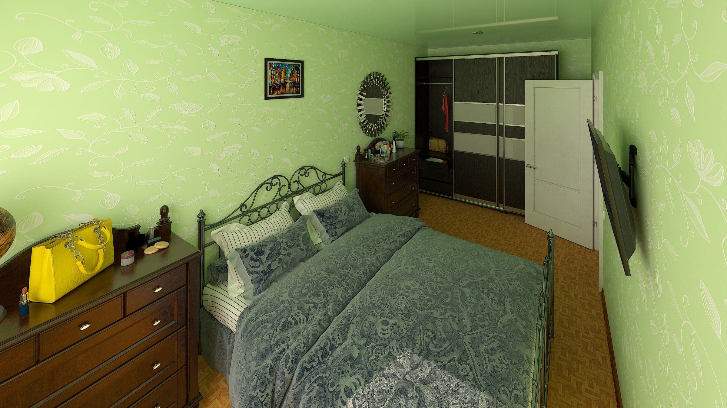 Chambre à coucher dans 3d max vray 3.0 image