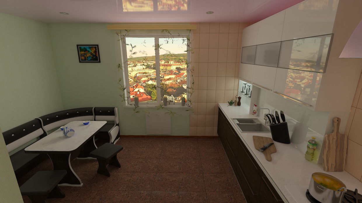 Cozinha em 3d max vray 3.0 imagem