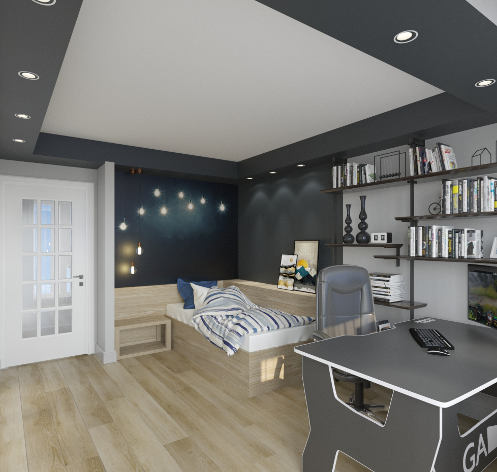 chambre pour adolescent dans 3d max corona render image