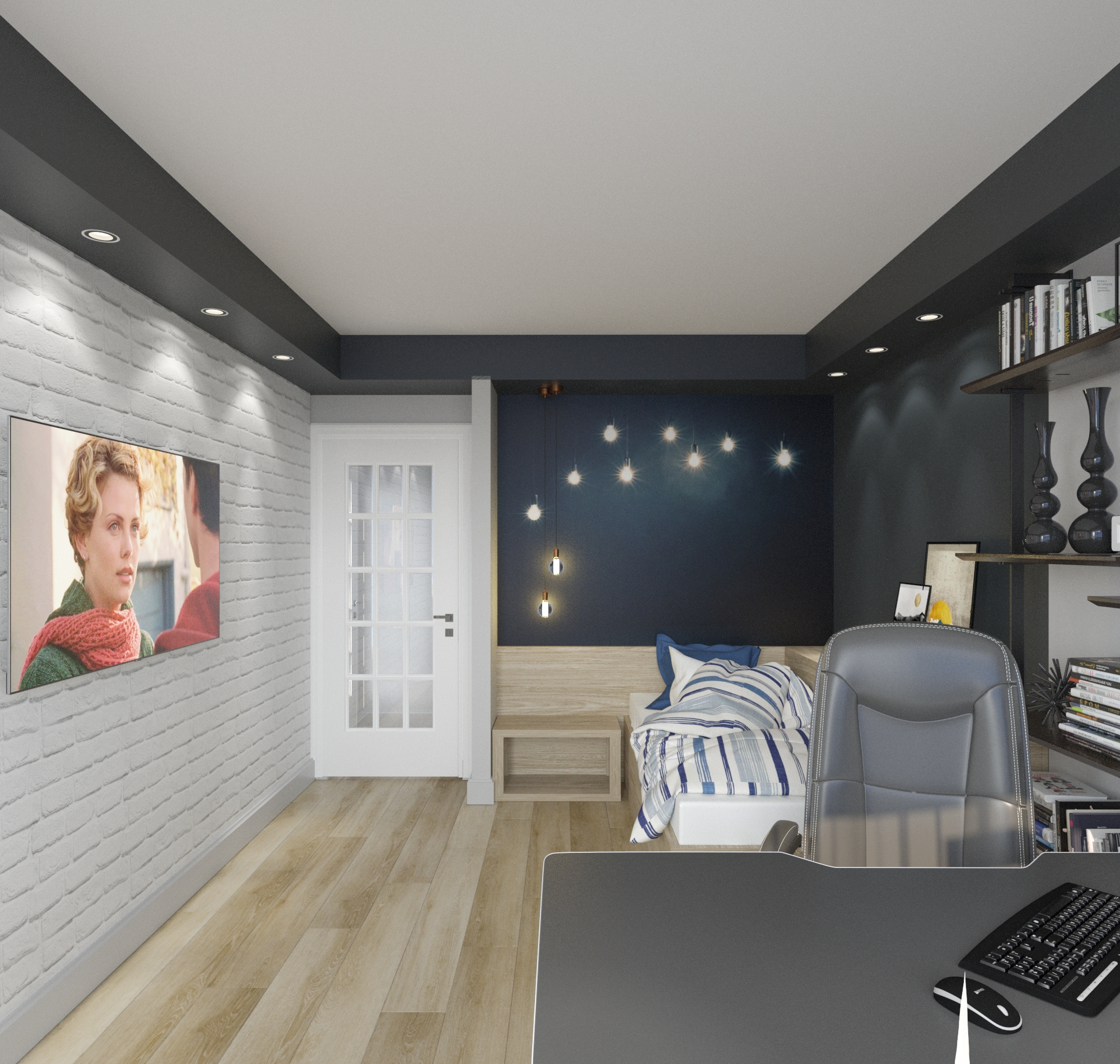 chambre pour adolescent dans 3d max corona render image