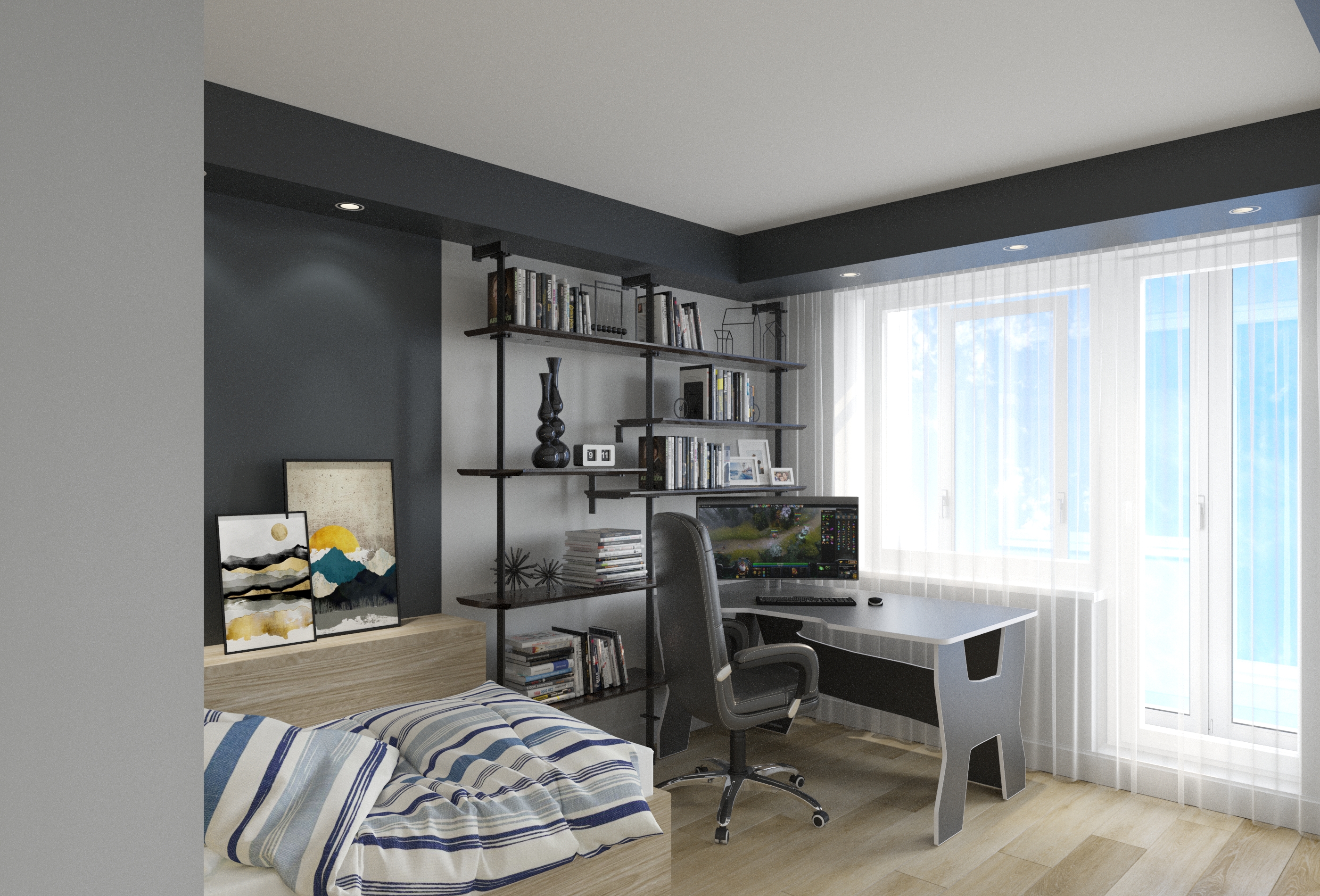 chambre pour adolescent dans 3d max corona render image