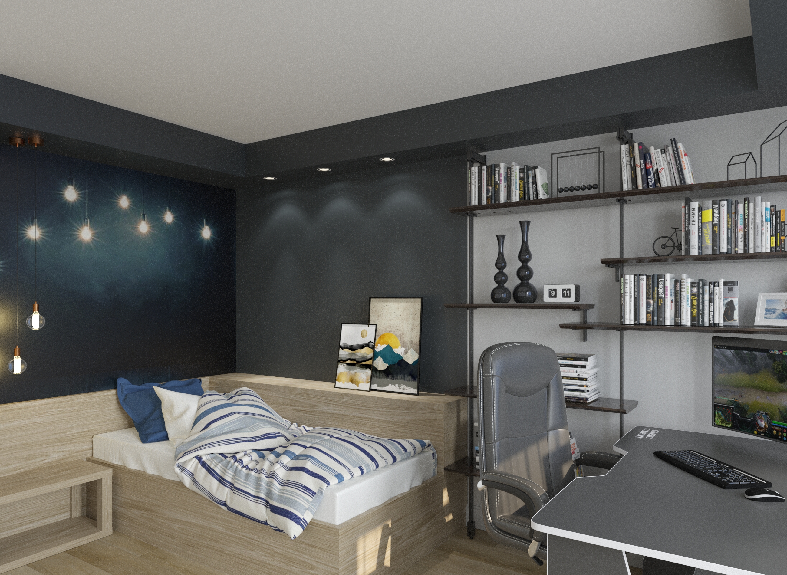 chambre pour adolescent dans 3d max corona render image