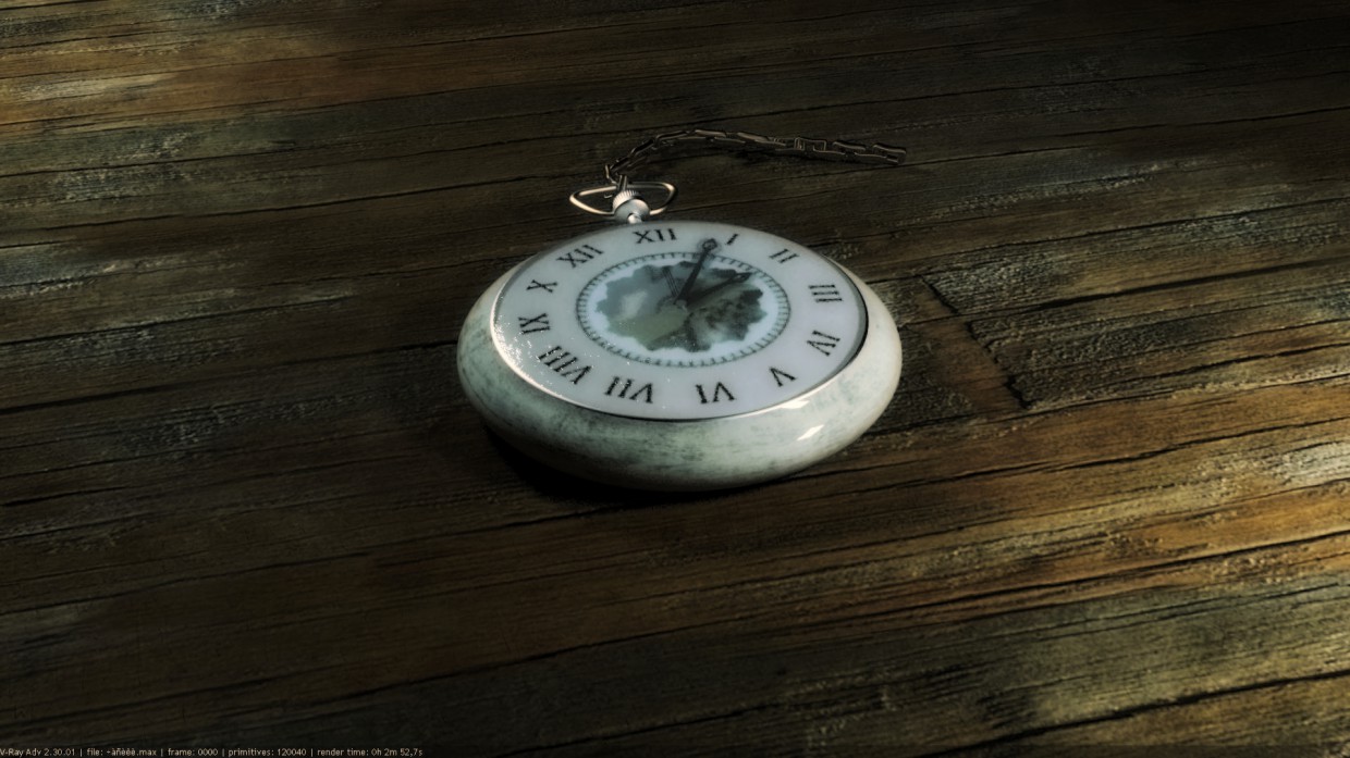 orologio in 3d max mental ray immagine