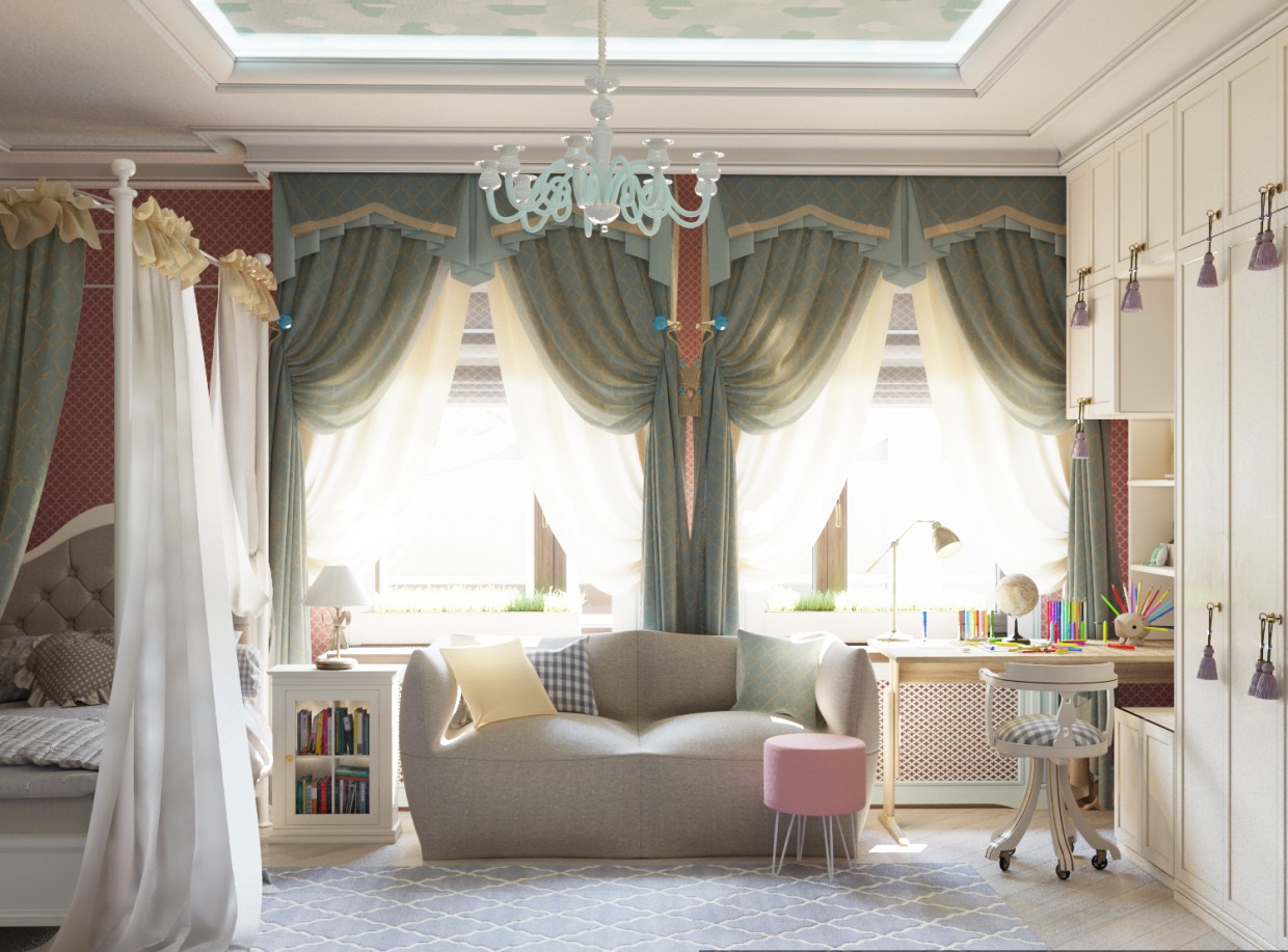 Nursery in 3d max corona render image