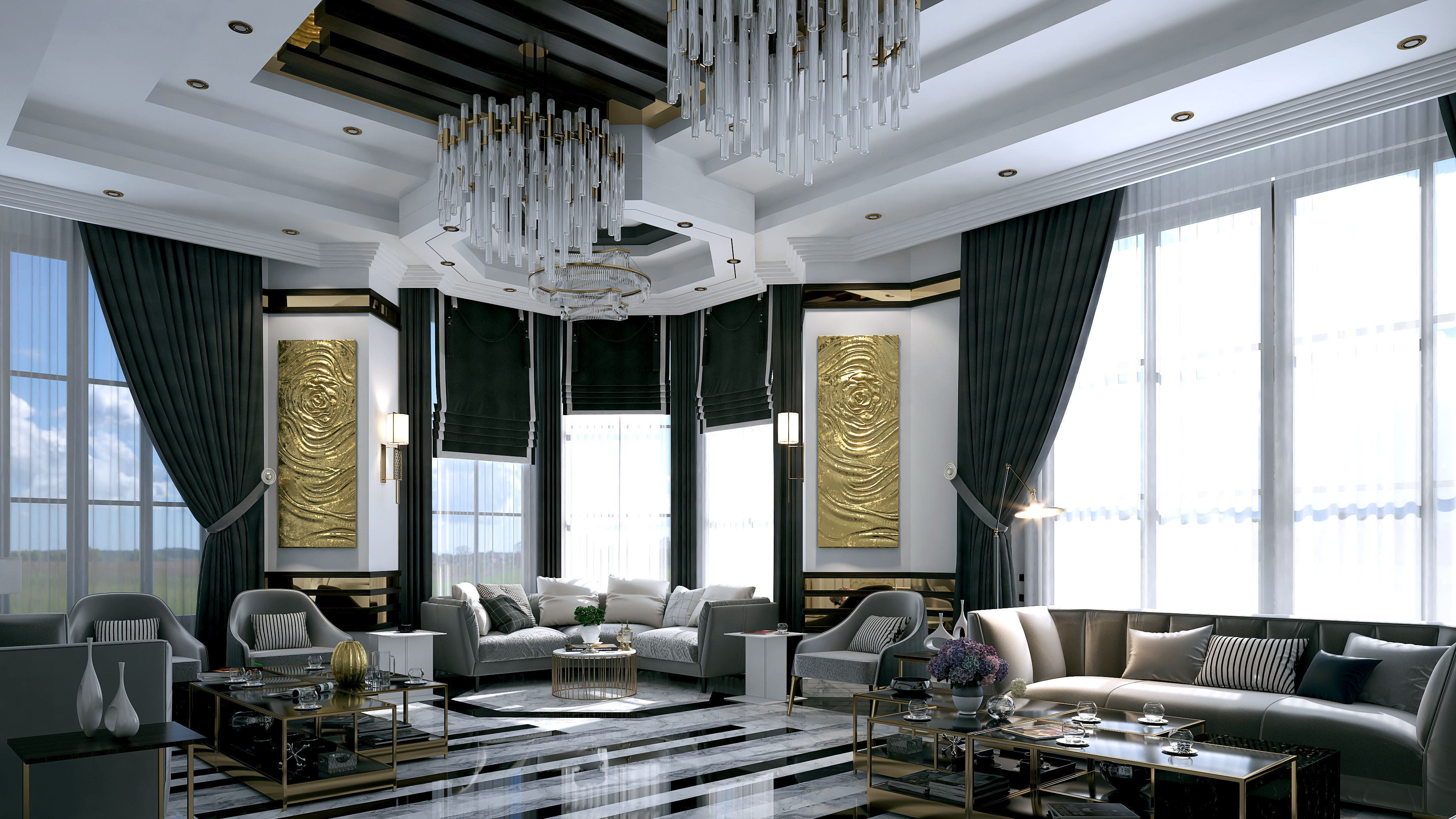 Modern yaşam mekanları in 3d max vray 3.0 resim